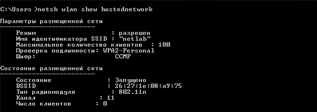 Раздача WiFi с ноутбука через командную строку